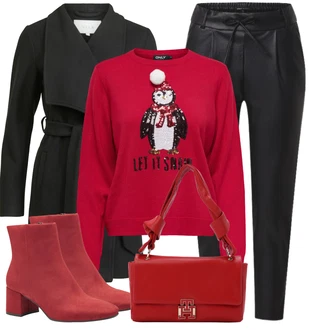 Lesk Outfit s Černá/Bílá/Oranžová/Zelená/Hnědá Kožená Kalhoty/Legíny Kožený Vzhled/Tregíny/Jeggings/Kožený Legíny/Kalhoty z Umělé Kůže/Skinny Kalhoty Only "Zimní outfit pro volný čas"
