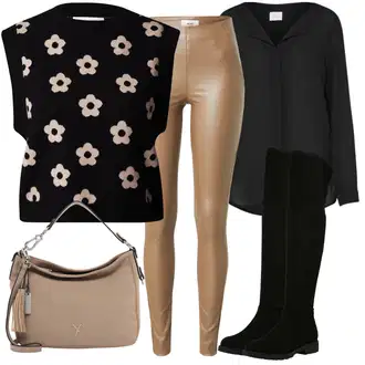 Kombinacije za zimu Bez rukava sa Crna/Pink/Crvena/Bež/Smeđa/Žuta Prsluk Bez rukava/Pulover Od Finog Pletiva/Moderna džemper-vesta/Navlaka za bluzu florence by mills exclusive for about you "Zimski outfiti"