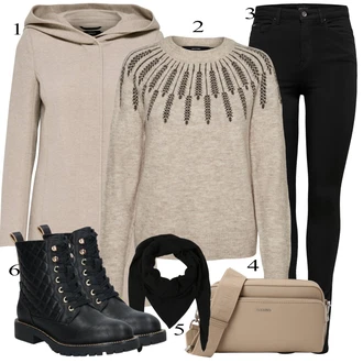 Squash outfit mit Črna About You "Zimski outfit"Look: Jahanje, Delovni, Squash, Hoja