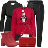 Black Outfits Rdeča za dame image