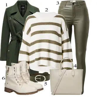 Old Money Style mit Bež/Rjava/Khaki Pisarniška torba/Vrečka za prenašanje/Nakupovalka/Poslovna torba/Velika torba Tommy Hilfiger "Zimski outfit"