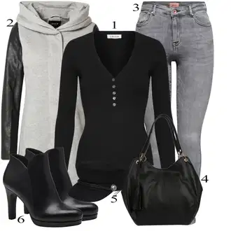 Bucket hat outfits mit Črna Edited "Zimski outfit"