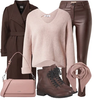Outfit s Šedá/Tmavě hnědá/Hnědá/Khaki Přechodový Kabát/Vintage Kabát/Frock Kabát/Kašmírový Kabát/Lodenový kabát/Dlouhý kabát/Trenčkot/Dlouhý Kabát/Trenčkot/Vlněný kabát/Midi Kabát/Vlněný Kabát river island "Zimní outfity"