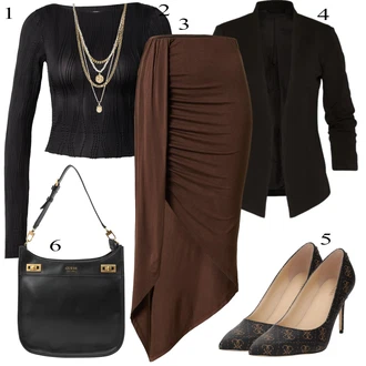 outfit mit millane, Črna millane "Zimski outfit"