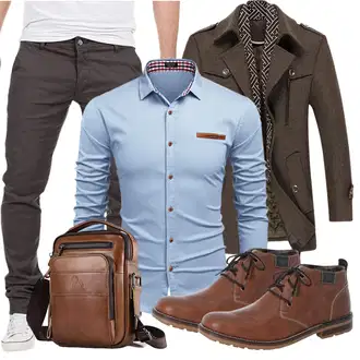 Oktoberfest Outfits Coole mit Grau/Khaki/Braun/Dunkelgrün/Dunkelbraun Allthemen "Buro Outfit"Look: Festlich, Schön, Business, Büro, Smart Casual, Moderne, Coole