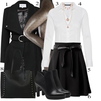 Bombaž outfit mit Krem/Bela Srajca/Bluzasti Body/Slim Fit Bluza VERO MODA "Zimski outfit"