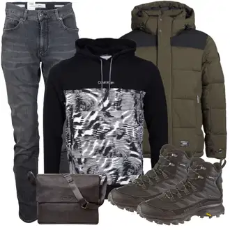 Outfit mit Schwarz Jeans Brax "Casual Outfit"