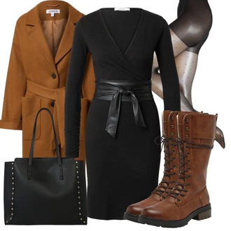 Gotický Outfit s Černá/Bílá Velká taška/Obchodní Taška/Taška/Taška Přes Rameno/Kancelářská Taška/Shopper taška/Sportovní Taška Přes Rameno/Taška Na Rameno About You "Vzhledy pro volný čas"Look: Rad, Šik, Cool, Gotický, Italský