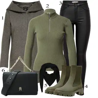 Denim outfits Zima mit Črna About You "Zimski outfit"