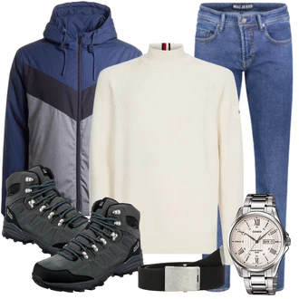 Stiefel Outfits mit Weiß Jeans MAC "Cool Outfit"