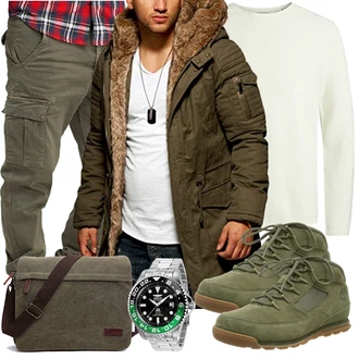 Basic Outfit mit Dunkelgrün/Grau Unkategorisiert Timberland "Cool Outfit"