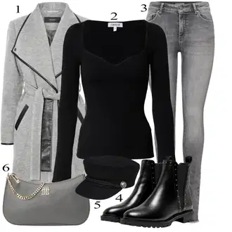 Bucket hat outfits mit Črna Edited, Črna Only "Zimski outfit"