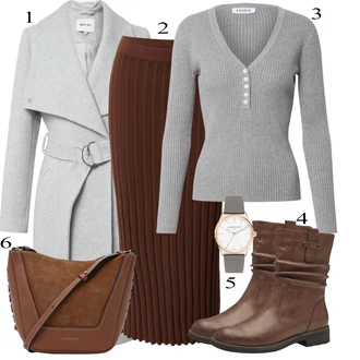 Booties outfits mit Rdeča Tamaris "Zimski outfit"
