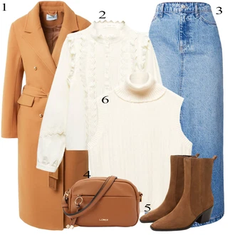 Skirt outfits mit Rdeča Mango "Zimski outfit"
