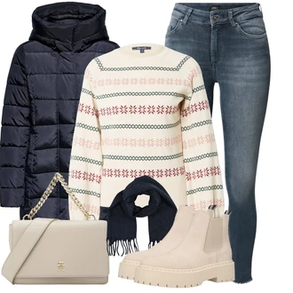 Outfit s Khaki/Hnědá/Béžová Kozačka Chelsea Boty/Plochá Kotníková Bota Steve Madden "Trendový zimní vzhled"