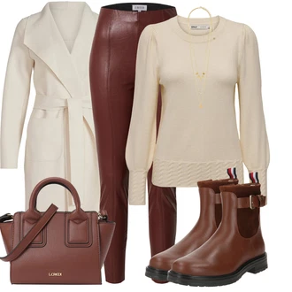 Outfit s Zlatý Collier/Jemný Řetízek/Bohatě zdobený náhrdelník Pilgrim "Nápadný look na zimu"