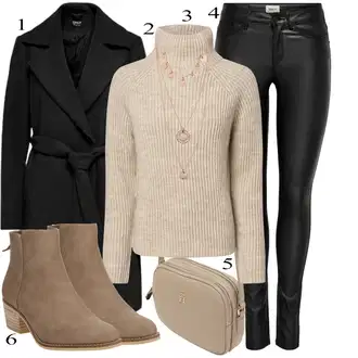 Old Money Style mit Roza/Zlati Nakit Bogato okrašena ogrlica/Statement-verižica/Verižica/Fine verižica/Komplet Nakita Pilgrim "Zimski outfit"