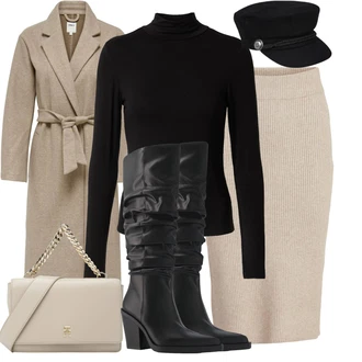 Outfit sa Siva/Smeđa/Bež/Kaki Vuneni Kaput/Midi Kaput/Dugi kaput/Kaput od Kašmira/loden kaput/Dugi Kaput/Zimski Kaput Vuneni kaput Only "Outfit za zimu"