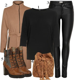Leather pants outfits "Zimski outfit"
