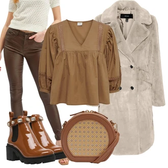 Outfity na zimu s Bílá orsay "Elegantní zimní outfit"