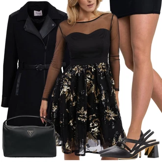 Outfity pro svatební hosty s Bílá/Růžová/Červená/Fialová orsay "Elegantní zimní outfit"