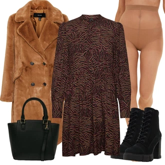 Fancy Outfit s Černá Aldo "Elegantní zimní outfit"Look: Gotický, Ležérní, Atraktivní, Fancy, Elegantní, Glamourové, Trendový, Krásný, Grunge