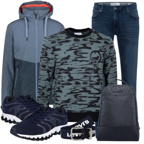 Winter Parka Alife and Kickin kombinieren mit Dunkelblau/Blau FrauenGürtel Ohne Schnalle/Casual Gürtel/Klassische Gürtel levi's ®