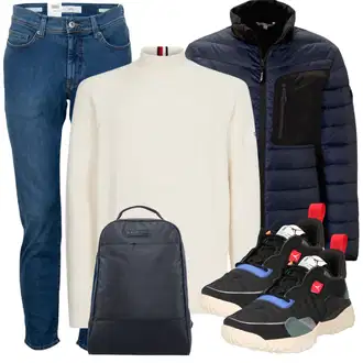 Outfit mit Schwarz Tom Tailor Denim "Freizeit Outfit"