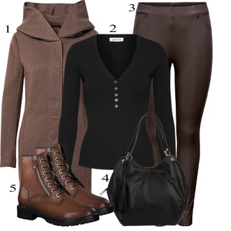 Black Outfits mit Rdeča Only "Zimski outfit"