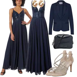 Wedding guest outfits Pametno ležerno sa Tamnoplava/Svjetloplava Nekategorizirano B.young "Večernji outfit"Look: Ured, Poslovni, Pametno ležerno