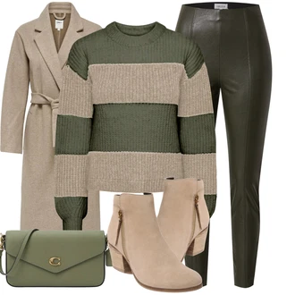 Dlouhé Outfit s Šedá/Béžová/Hnědá/Khaki Vlněný Kabát/Dlouhý kabát/Dlouhý Kabát/Zimní Kabát Vlněný kabát/Kašmírový Kabát/Lodenový kabát/Midi Kabát Only "Stylový zimní outfity"