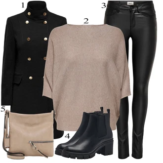 Leather pants outfits "Zimski outfit"