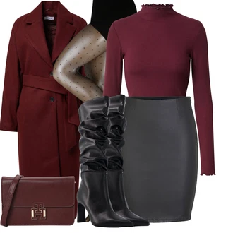 Puntíkatý Outfit s Tmavě šedá/Khaki/Béžová/Růžová/Šedá/Zlatý Punčocháče/Třpytivý punčocháč/Punčocháče Velká Velikost MAGIC Bodyfashion "Teplé zimní oblečení"