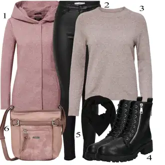 Denim outfits Zima mit Črna About You "Zimski outfit"