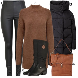 Black Outfits mit Rdeča Only "Zimski outfit"