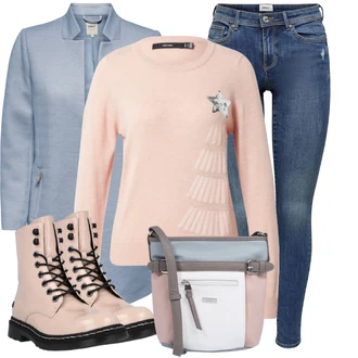 Outfity na zimu Krásný Výstřih na zádech s Růžová Kašmírový Svetr/Svetr s Výstřihem/Svetr z Jemné Pleteniny/Svetr s Kulatým Výstřihem/Zimní Svetr/Svetry 2 v 1/Svetr na kojení/Vlněný Svetr/Svetr Niki/Jednoduchý Svetr/Kašmírový Svetr/Basic Svetr/Pletený Svetr VERO MODA "Zimní look"Look: Cool, Egirl, Francouzské, Mom, Skater, Univerzitní, Krásný, Romantický