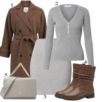 Booties outfits mit Rdeča Tamaris "Zimski outfit"