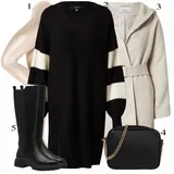 Zimske Outfiti Bela Eleganten za dame image