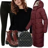 Dlouhé zimní kabáty s kapucí outfity image