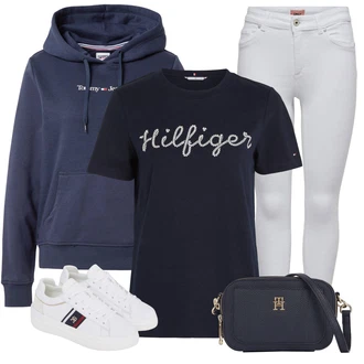 Outfity na zimu Džínovina s Bílá/Krémová Only "Módní zimní outfit"