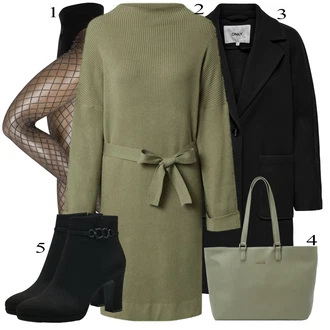 Outfiti S Škornji Lovstvo mit Zelena/Khaki/Svetlo zelena/Temno zelena Poslovna torba/Vrečka za prenašanje/Torba za čez ramo/Pisarniška torba/Velika torba/Nakupovalka Replay "Zimski outfit"Look: Lovstvo, Jahanje, Prosti čas, Hoja