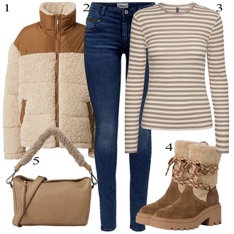 outfit mit Bež millane "Zimski outfit"
