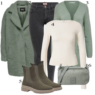 outfit mit Krem/Roza millane "Zimski outfit"