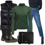 Nadrozměrné Gumové Kotníkové Boty z Pravé Kůže Outfity image
