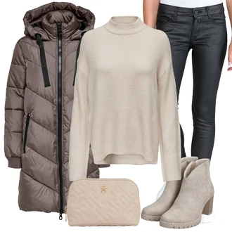 Outfit s Šedá/Černá/Tmavě šedá/Bílá Replay "Outfity na zimu"