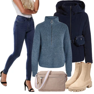 S ramenními vycpávkami Outfit s Hnědá/Béžová/Khaki/Fialová Taška Přes Rameno/Malá Taška/Klasická Taška Přes Rameno/Taška/Cestovní Taška/Taška na Macbook/Brašna/Taška pro diabetiky/Pánská taška/Sportovní Taška Přes Rameno "Outfity na zimu"Look: S ramenními vycpávkami, Na Procházku, Volný čas
