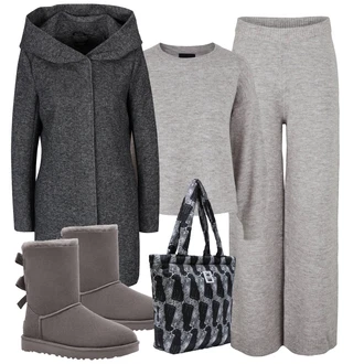 S ramenními vycpávkami Outfit s Černá Only "Outfity na zimu"Look: Na Procházku, S ramenními vycpávkami