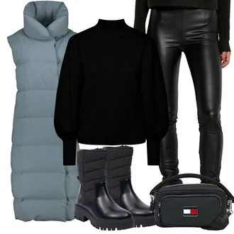 Outfity na zimu s Šedá/Světle modrá/Modrá Letní peřová bunda/Dlouhé bundy/Bunda na přetažení přes hlavu/Nafukovací Bund/Puchová Bund Alife and Kickin "Outfity na zimu"