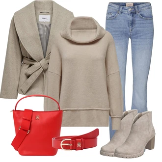 Flared Outfit s Šedá VERO MODA "Outfity na zimu"