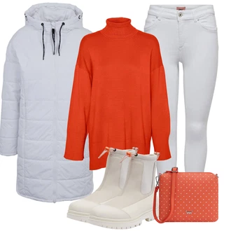 Pravá Kůže Outfit s Šedá/Béžová/Khaki/Hnědá Kožená bunda/Gumová Kotníková Bota Calvin Klein Jeans "Outfity na zimu"